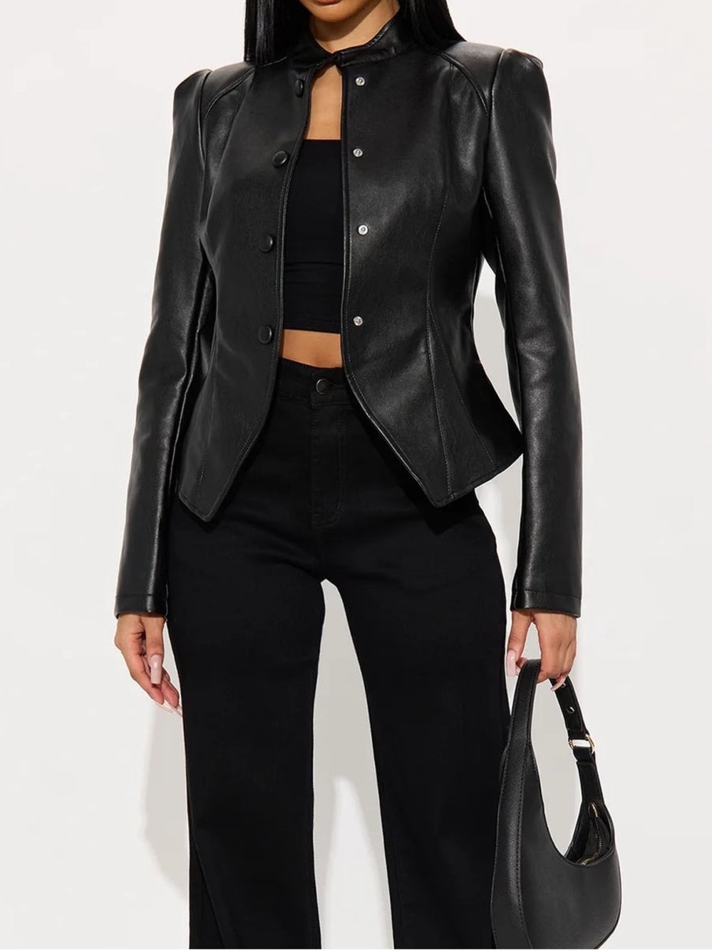 NWT Fashion Nova Faux Denim Jacket